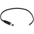 DC.CAB.2200.0300; Cable; wires,DC 5,5/2,1 plug; straight; 0.5mm2; black; 3m; BQ CABLE