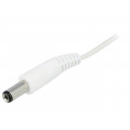 DC.CAB.2300.0150; Cable; wires,DC 5,5/2,1 plug; straight; 0.5mm2; white; 1.5m; BQ CABLE