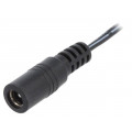 ; Cable; wires,DC 5,5/2,5 socket; straight; 0.5mm2; black; 0.25m; ESPE