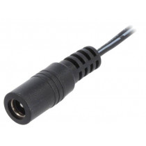 ; Cable; wires,DC 5,5/2,5 socket; straight; 0.5mm2; black; 0.25m; ESPE