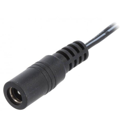 ; Cable; wires,DC 5,5/2,5 socket; straight; 0.5mm2; black; 0.25m; ESPE