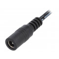 ; Cable; wires,DC 5,5/2,5 socket; straight; 0.5mm2; black; 1.5m; ESPE