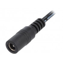 ; Cable; wires,DC 5,5/2,5 socket; straight; 0.5mm2; black; 1.5m; ESPE