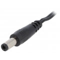 ; Cable; wires,DC 5,5/2,5 plug; straight; 0.5mm2; black; 1.5m; ESPE ; Cable; wires,DC 5,5/2,5 plug; straight; 0.5mm2; black; 1.5m; ESPE