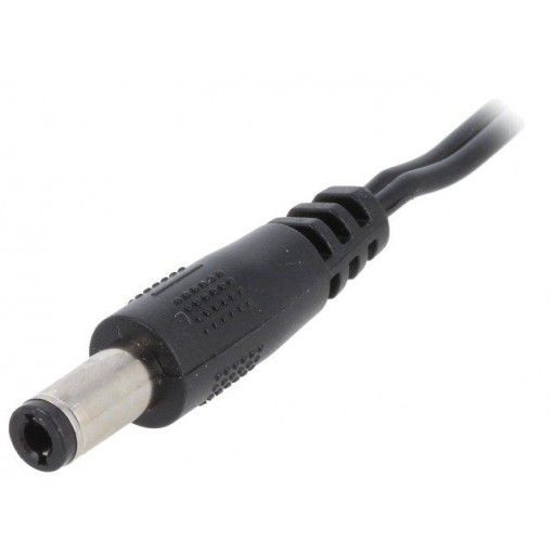 ; Cable; wires,DC 5,5/2,5 plug; straight; 0.5mm2; black; 1.5m; ESPE ; Cable; wires,DC 5,5/2,5 plug; straight; 0.5mm2; black; 1.5m; ESPE