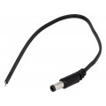 DC.CAB.2600.0300; Cable; wires,DC 5,5/2,5 plug; straight; 0.5mm2; black; 3m; BQ CABLE