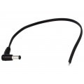 DC.CAB.2601.0020; Cable; wires,DC 5,5/2,5 plug; angled; 0.5mm2; black; 0.2m; BQ CABLE