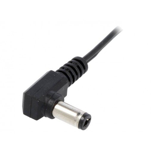 ; Cable; wires,DC 5,5/2,5 plug; angled; 0.5mm2; black; 1.5m; ESPE ; Cable; wires,DC 5,5/2,5 plug; angled; 0.5mm2; black; 1.5m; ESPE
