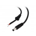 DC.CAB.2610.0150; Cable; wires,DC 5,5/2,5 plug; straight; 1mm2; black; 1.5m; BQ CABLE