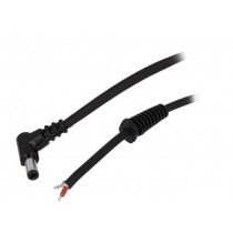 DC.CAB.2611.0150; Cable; wires,DC 5,5/2,5 plug; angled; 1mm2; black; 1.5m; -20÷70°C; BQ CABLE