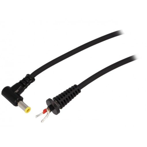 DC.CAB.3011.0150; Cable; wires,DC 5,5/3,0CP plug; angled; 1mm2; black; 1.5m; BQ CABLE