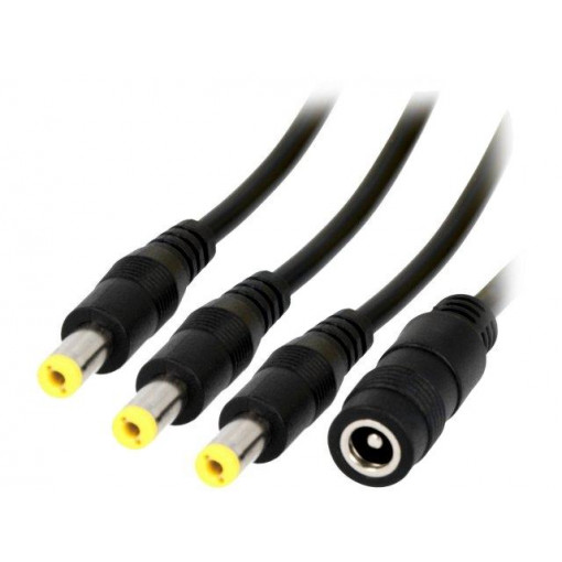 DC.SPL.0400.0035; Cable; DC 5,5/2,1 socket,DC 5,5/2,1 plug x3; straight; 0.5mm2; BQ CABLE DC.SPL.0400.0035; Cable; DC 5,5/2,1 socket,DC 5,5/2,1 plug x3; straight; 0.5mm2; BQ CABLE