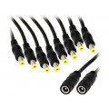 DC.SPL.0600.0035; Cable; DC 5,5/2,1 socket,DC 5,5/2,1 plug x5; straight; 0.5mm2; BQ CABLE