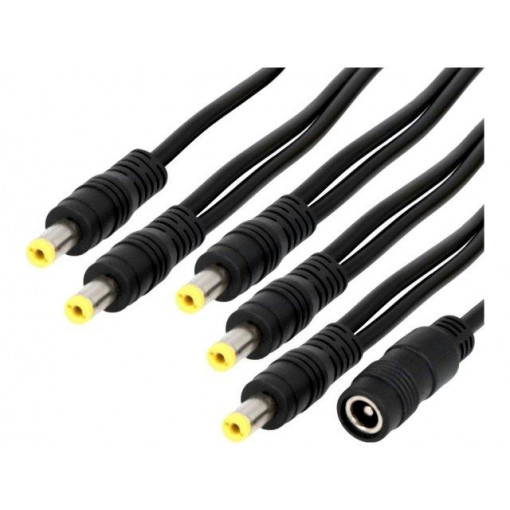 DC.SPL.0800.0035; Cable; DC 5,5/2,1 socket,DC 5,5/2,1 plug x5; straight; 0.5mm2; BQ CABLE DC.SPL.0800.0035; Cable; DC 5,5/2,1 socket,DC 5,5/2,1 plug x5; straight; 0.5mm2; BQ CABLE