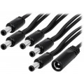 DC.SPL.1000.0035; Cable; DC 5,5/2,5 socket,DC 5,5/2,5 plug x5; straight; 0.5mm2; BQ CABLE