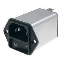 DC12.4102.001; Connector: AC supply; socket; male; 6A; 250VAC; IEC 60320; -25÷85°C; SCHURTER