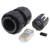 DCC-RJ6SB-310; Plug; RJ45; DC; PIN: 8; Cat: 6; shielded; Layout: 8p8c; IP67,IP68; IDC; SWITCHCRAFT DCC-RJ6SB-310; Plug; RJ45; DC; PIN: 8; Cat: 6; shielded; Layout: 8p8c; IP67,IP68; IDC; SWITCHCRAFT
