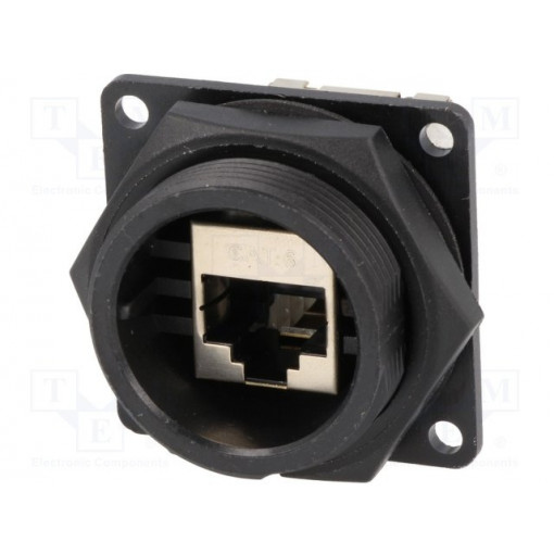 DCP-RJ6ST-RD; Socket; RJ45; DC; PIN: 8; Cat: 6; shielded; Layout: 8p8c; IP67,IP68; SWITCHCRAFT DCP-RJ6ST-RD; Socket; RJ45; DC; PIN: 8; Cat: 6; shielded; Layout: 8p8c; IP67,IP68; SWITCHCRAFT