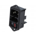 DD11.0113.1110; Connector: AC supply; socket; male; 10A; 250VAC; IEC 60320; SCHURTER