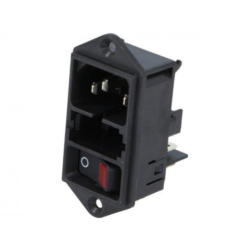 DD11.0113.1110; Connector: AC supply; socket; male; 10A; 250VAC; IEC 60320; SCHURTER