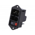 DD11.0113.1111; Connector: AC supply; socket; male; 10A; 250VAC; IEC 60320; SCHURTER