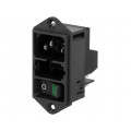 DD11.0114.1111; Connector: AC supply; socket; male; 10A; 250VAC; IEC 60320; SCHURTER