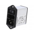 DD12.2111.111; Connector: AC supply; socket; male; 2A; 250VAC; IEC 60320; 4mH; 1MΩ; SCHURTER