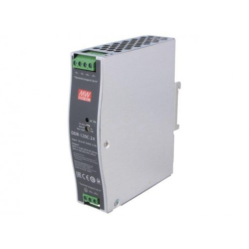DDR-120C-48; Power supply: DC/DC; 120W; 48VDC; 3.75A; 33.6÷67.2VDC; 510g; OUT: 1; MEAN WELL