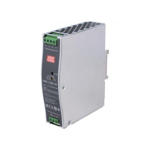 DDR-120D-48; Power supply: DC/DC; 120W; 48VDC; 2.5A; 67.2÷154VDC; Mounting: DIN; MEAN WELL