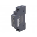 DDR-15L-5; Power supply: DC/DC; 15W; 5VDC; 3A; 18÷75VDC; Mounting: DIN; 68g; MEAN WELL