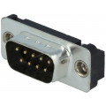 DE09-PA-M2; D-Sub; PIN: 9; socket; male; straight; THT; UNC4-40; Locking: screws; ADAM TECH