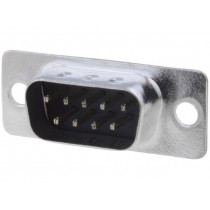 DE09-PT-1; D-Sub; PIN: 9; socket; male; straight; THT; 5A; 20mΩ; ADAM TECH