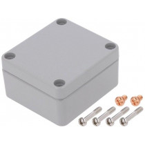 490-060503A-68; Enclosure: multipurpose; X: 58mm; Y: 64mm; Z: 34mm; aluminium; grey; DELTRON ENCLOSURES