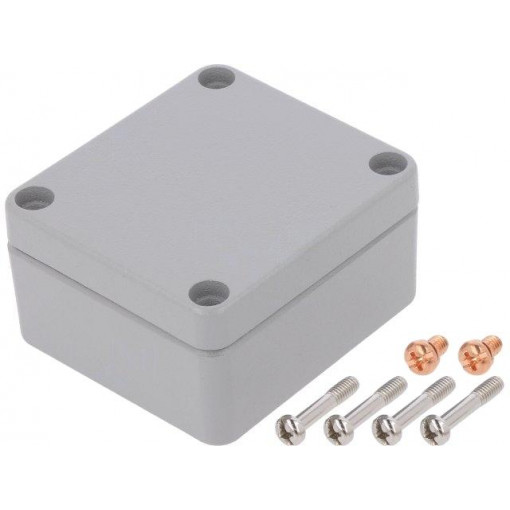490-060503A-68; Enclosure: multipurpose; X: 58mm; Y: 64mm; Z: 34mm; aluminium; grey; DELTRON ENCLOSURES