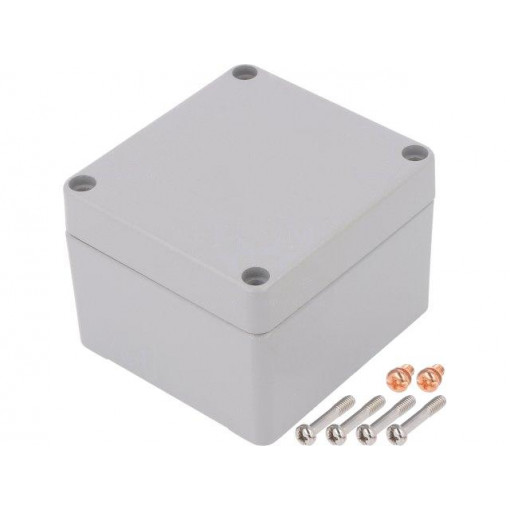 490-070805A-68; Enclosure: multipurpose; X: 75mm; Y: 80mm; Z: 57mm; aluminium; grey; DELTRON ENCLOSURES