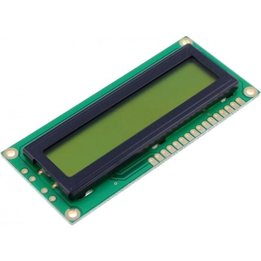 DEM16101SYH; Display: LCD; alphanumeric; STN Positive; 16x1; 80x36x5mm; PIN: 16; DISPLAY ELEKTRONIK DEM16101SYH; Display: LCD; alphanumeric; STN Positive; 16x1; 80x36x5mm; PIN: 16; DISPLAY ELEKTRONIK