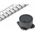 DER0705-10; Inductor: wire; SMD; 10uH; 1.63A; 0.055Ω; 7.6x7.6x5.1mm; ±20%; FERROCORE DER0705-10; Inductor: wire; SMD; 10uH; 1.63A; 0.055Ω; 7.6x7.6x5.1mm; ±20%; FERROCORE