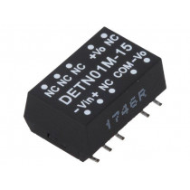 DETN01M-15; Converter: DC/DC; 1W; Uin: 10.8÷13.2V; Uout: 15VDC; Uout2: -15VDC; MEAN WELL