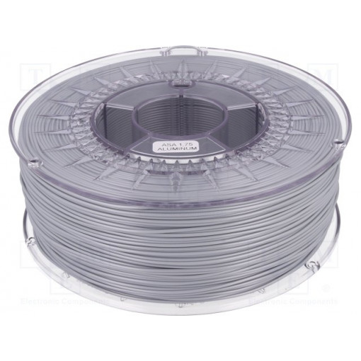 ASA 1,75 ALUMINUM; Filament: ASA; 1.75mm; aluminium; Printing temp: 230÷240°C; 1kg; DEVIL DESIGN ASA 1,75 ALUMINUM; Filament: ASA; 1.75mm; aluminium; Printing temp: 230÷240°C; 1kg; DEVIL DESIGN