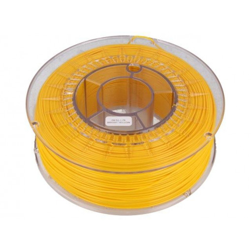 PETG-1.75-BRIGHT YELLOW; Filament: PET-G; 1.75mm; yellow (bright); 220÷250°C; 1kg; ±0,05mm; DEVIL DESIGN PETG-1.75-BRIGHT YELLOW; Filament: PET-G; 1.75mm; yellow (bright); 220÷250°C; 1kg; ±0,05mm; DEVIL DESIGN
