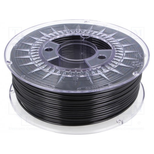 PETG 2,85 BLACK; Filament: PET-G; 2.85mm; black; 220÷250°C; 1kg; ±0,05mm; DEVIL DESIGN