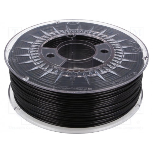 PLA 2,85 BLACK; Filament: PLA; 2.85mm; black; 200÷235°C; 1kg; ±0,05mm; DEVIL DESIGN PLA 2,85 BLACK; Filament: PLA; 2.85mm; black; 200÷235°C; 1kg; ±0,05mm; DEVIL DESIGN