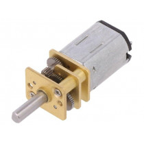 FIT0094; Motor: DC; with gearbox; 6VDC; 350mA; Shaft: D spring; 260rpm; DFROBOT