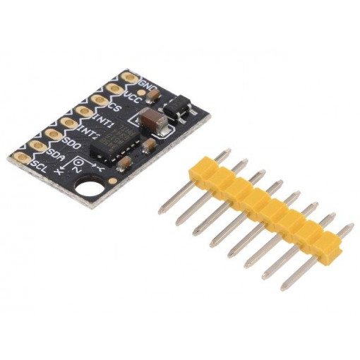 SEN0032; Sensor: accelerometer; 3.3÷6VDC; I2C,SPI; ADXL345; ±2,±4,±8,±16g; DFROBOT