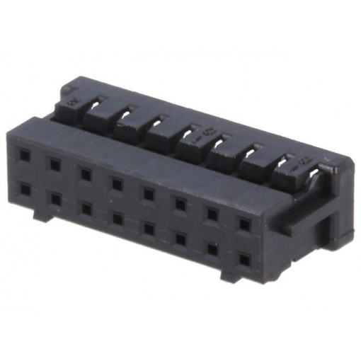 DF11-16DS-2C; Plug; wire-board; female; DF11; 2mm; PIN: 16; w/o contacts; straight; HIROSE