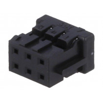 DF11-6DS-2C; Plug; wire-board; female; DF11; 2mm; PIN: 6; w/o contacts; for cable; HIROSE
