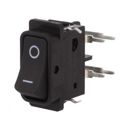 DF62J12S2AHQA; ROCKER; SPST; Pos: 2; OFF-ON; 16A/250VAC; 6A/48VDC; black; none; C&K