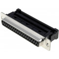 DS1036-37FPUSIPX; D-Sub; PIN: 37; plug; female; for ribbon cable; IDC; UNC4-40; 1.27mm; CONNFLY