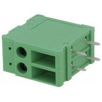 DG107R-6.35-02P-14-00AH; PCB terminal block; angled 90°; 6.35mm; ways: 2; on PCBs; 4mm2; DEGSON ELECTRONICS