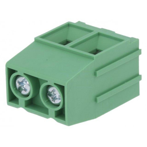 DG136T-10.16-02P-14-1002AH; PCB terminal block; angled 90°; 10.16mm; ways: 2; on PCBs; tinned; DEGSON ELECTRONICS